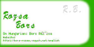 rozsa bors business card